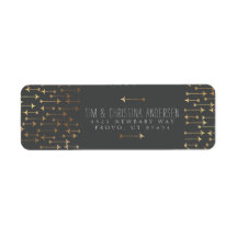 ADRESSAUFKLEBER FÜR RÜCKVERSAND | Boho Gold Arrow 