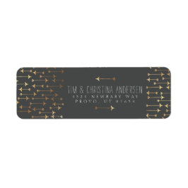 ADRESSAUFKLEBER FÜR RÜCKVERSAND | Boho Gold Arrow 