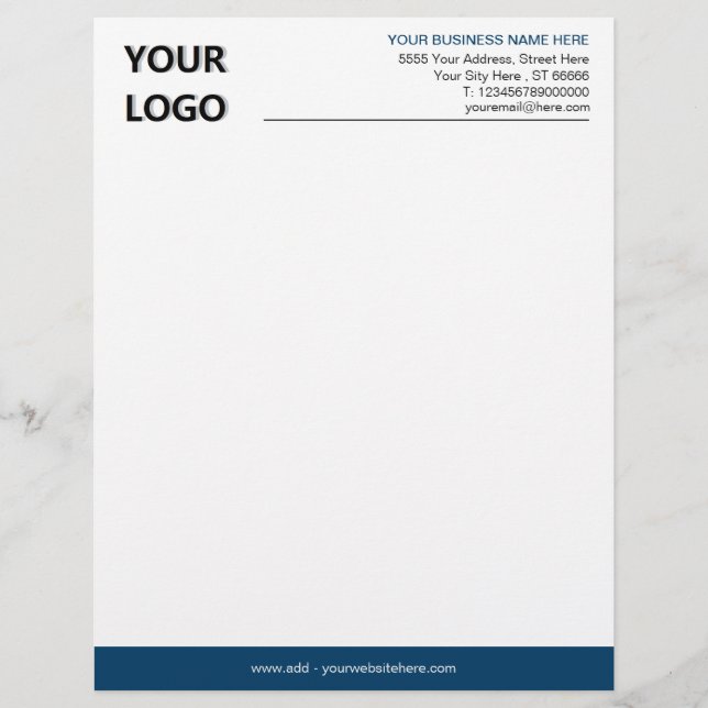 Adressbuch für benutzerdefinierte Logos Briefbogen (Vorderseite)