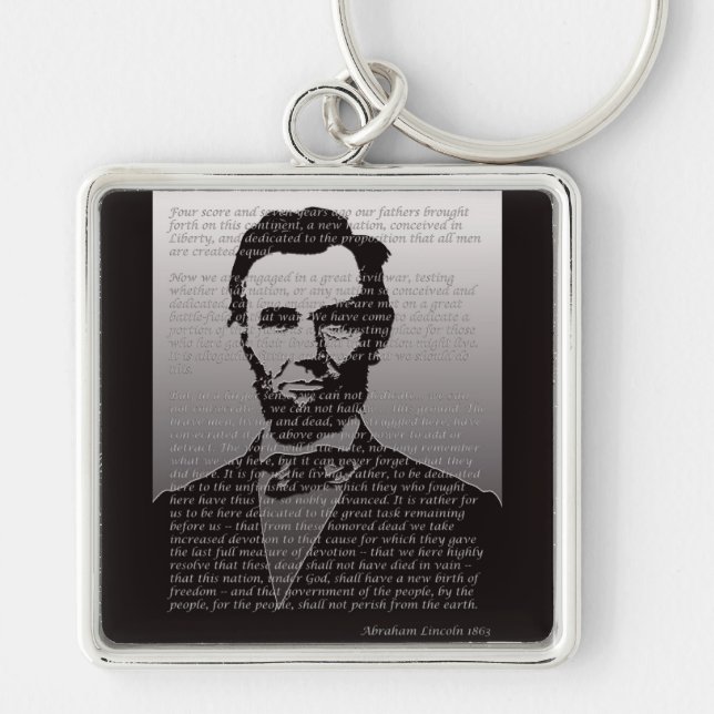 Adresse Abraham Lincolns Gettysburg Schlüsselanhänger (Vorne)