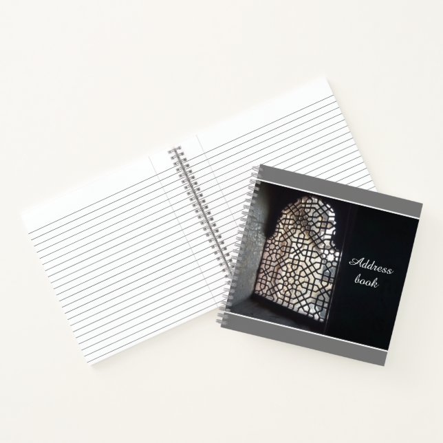 Adresse Abstraite Carnet spiral foncé (Intérieur)