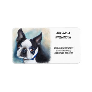 ADRESSE Bostons Terrier Adressaufkleber