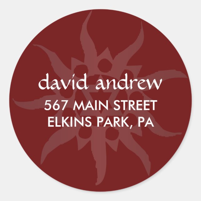 ADRESSE DE RETOUR DE CONCEPTION DE TRIBAL Sticker  (Devant)