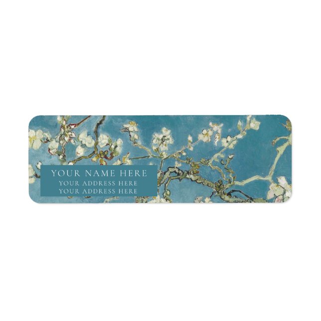 ADRESSE DE RETOUR ÉTIQUETTE : Van Gogh : ALMOND BL (Devant)