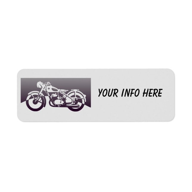 ADRESSE DE RETOUR MOTOCYCLE ; ÉTIQUETTES (Devant)