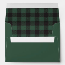 Adresse de retour personnalisée Plaid de buffle ve