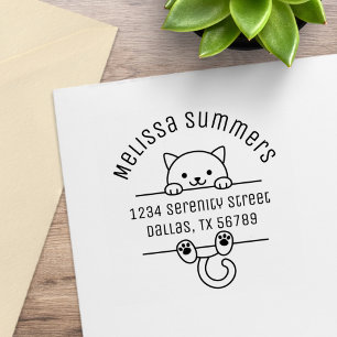 Adresse des weißen Katalogs Gummistempel