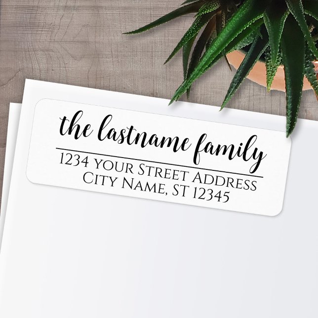 Adresse et nom de retour - Étiquette de script d'a (Personalized Return Address Labels)