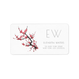 ADRESSE ETIKETTIEREN: FLORAL: CHERRY BLOSSOM ADRESSAUFKLEBER