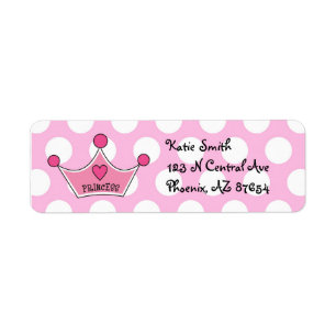 Adressen-Etiketten Prinzessin-