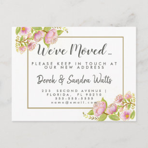 Adressenänderung, die wir verschoben haben Englisc Ankündigungspostkarte