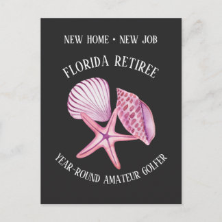 Adressenänderung für Florida-Rentner-Amateur-Golfe Ankündigungspostkarte