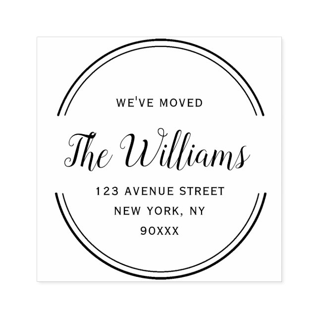 Adressenänderung Gummistempel (Prägung)