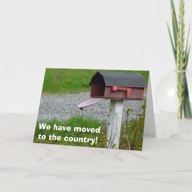 Adressenänderung ländlichen Land-Briefkasten Ankündigung (Vorderseite)