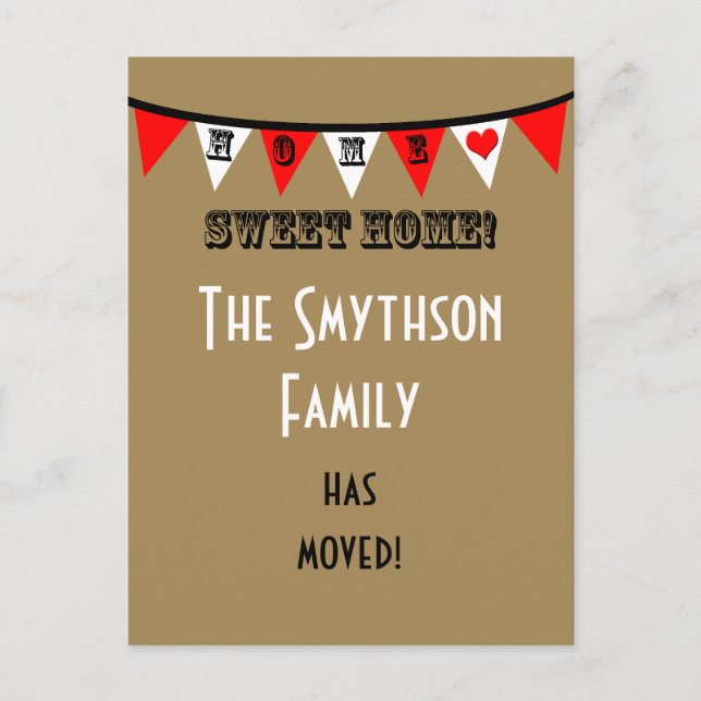 Adressenänderung Postkarte - Rangieren (Vorderseite)