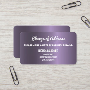 Adressenänderung schön visitenkarte