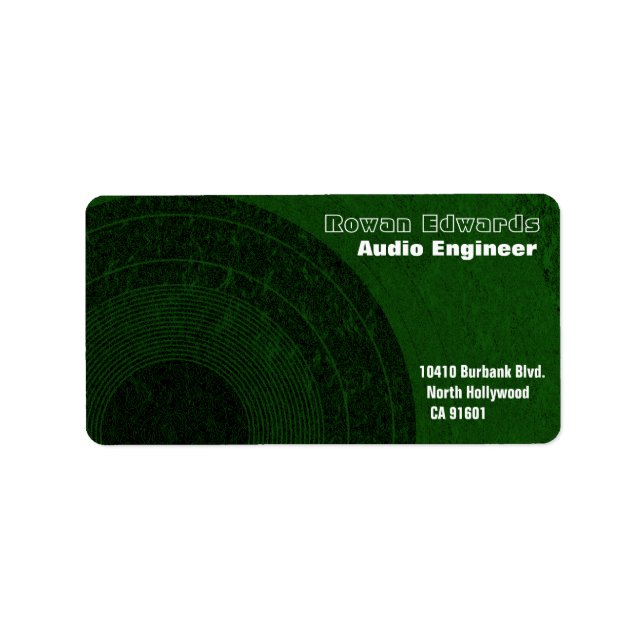 Adressenaufkleber für Audioingenieure Adressaufkleber (Vorne)