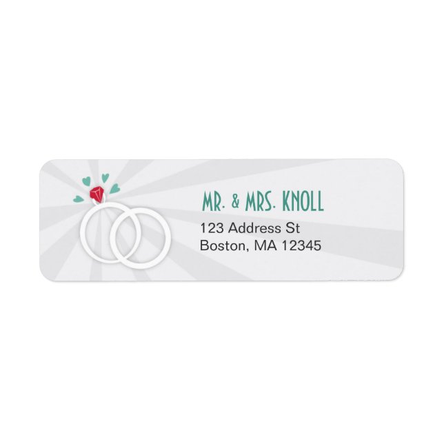 Adressenaufkleber für Hochzeitssätze (Vorne)
