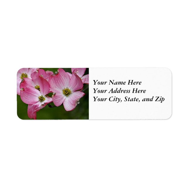 Adressenbeschriftungen: rosa Dogwood (Vorne)
