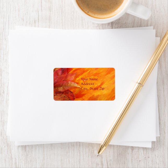 Adressenkennzeichnung für Herbst Adressaufkleber (Insitu)