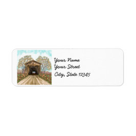 Adressetiketten der Summer Covered Bridge