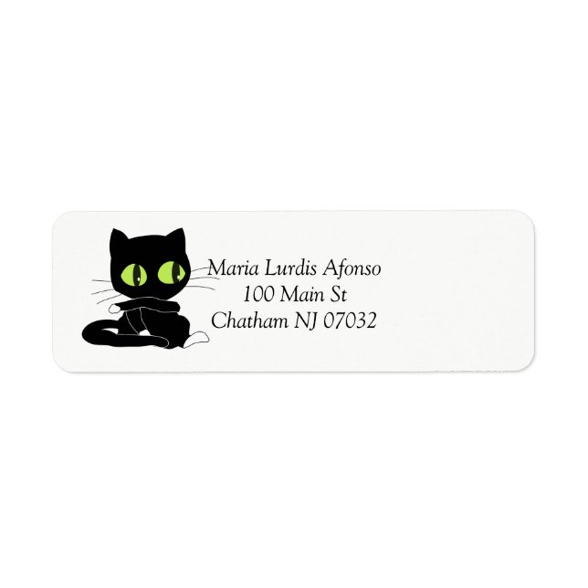Adressetiketten Katzen Schwarz (Vorne)