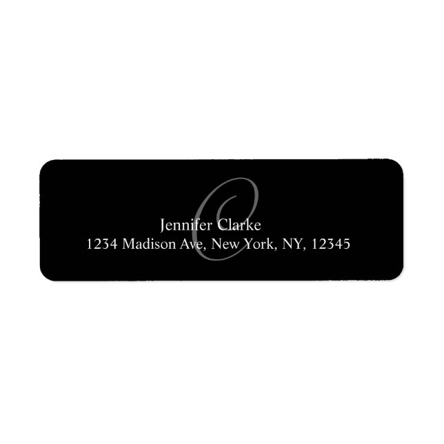 Adressetiketten mit Monogramm C (Vorne)