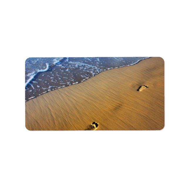 Adressezeichen für Strandspaziergänge Adressaufkleber (Vorne)