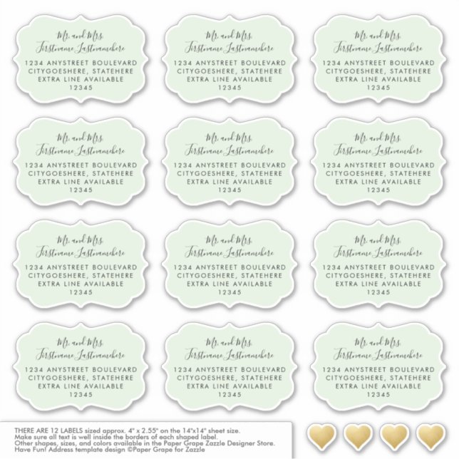 Adressierte Gast-Mailing-Labels-Bracket grün Aufkleber (Vorderseite)