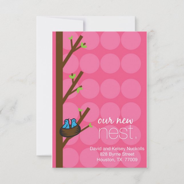 Adresskarte Ankündigung (Vorderseite)