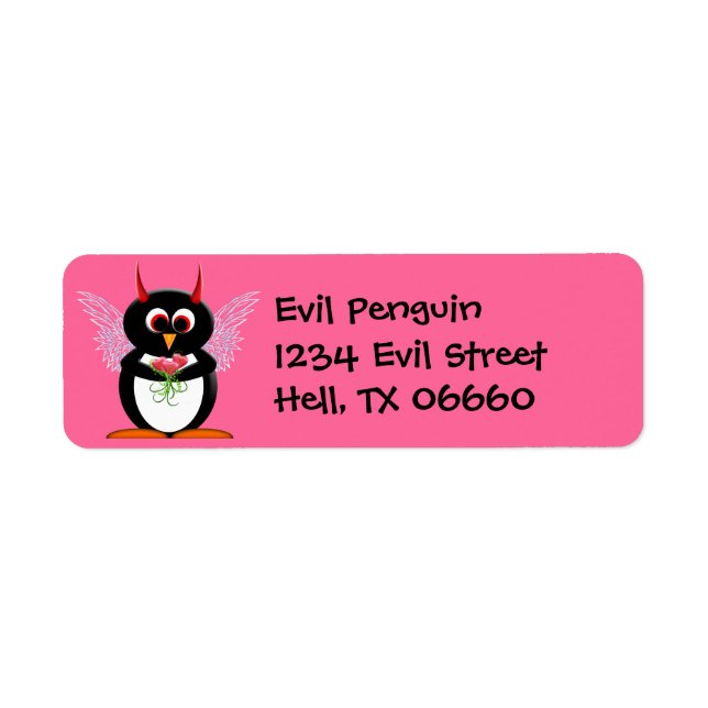 Adressmarken - Evil Penguin (Vorne)