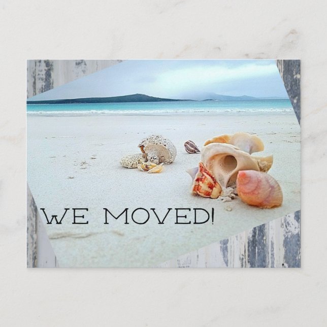 Adresswechsel am Strand Postkarte (Vorderseite)