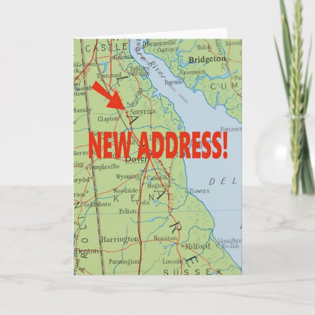 Adresswechsel - Smyrna, Delaware Ankündigung (Vorderseite)