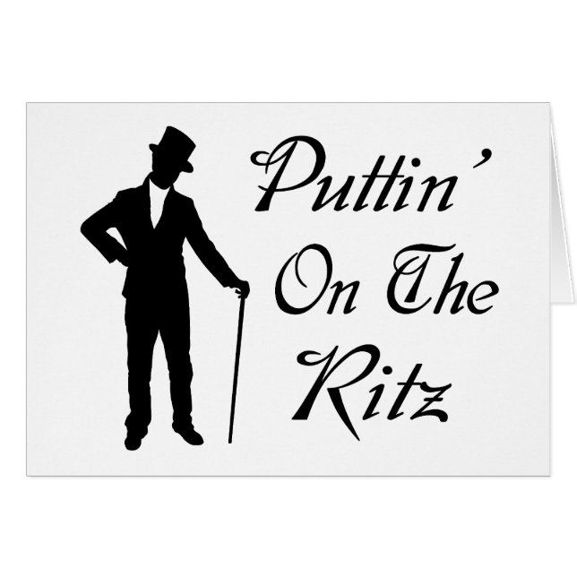 Adretter Mann Puttin auf dem Ritz (Vorderseite (Horizontal))