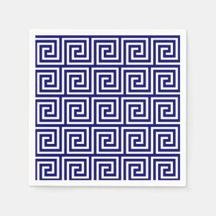 Adrettes Marine-Blau-weißes griechisches Serviette