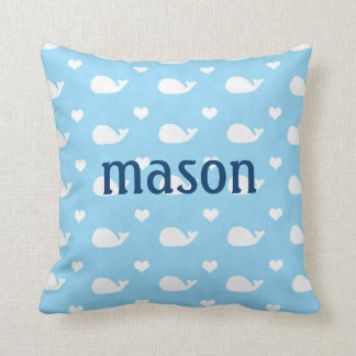 Adrettes Wal-Baby-Blau-Kissen Kissen