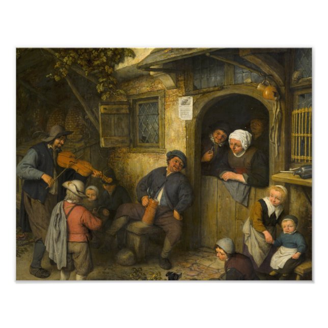 Adriaen van Ostade - The Fiddler Fotodruck (Vorne)