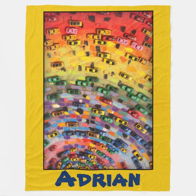 Adrian - Gelb Fleecedecke (Vorderseite)