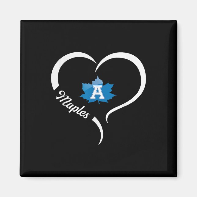 Adrian Maples Logo Halbherz Slogan Hs Magnet (Vorne)