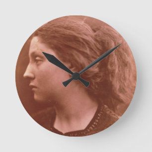 Adriana (sepia photo) runde wanduhr