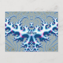 ADRIEN ~ Icy White and Blue 3D Fraktal Design ~