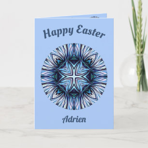ADRIEN ~ Osterkarte ~ Schatten von Blau und Weiß Feiertagskarte