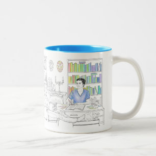 Adrien und Jake Farbtonbuch-Tasse (mit Zitat) Zweifarbige Tasse