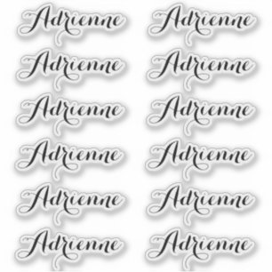 Adrienne — Stickers Étiquettes de nom de script cu