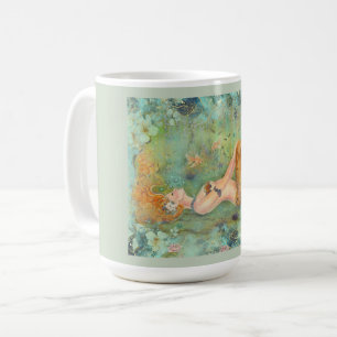 Adrift friedliche Meerjungdruckschrift von Renee Kaffeetasse