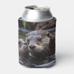**"Adrift in Liebe: Mama und Baby Otter"*** Dosenkühler