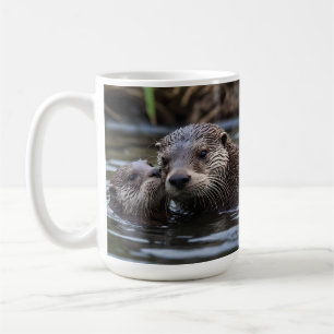 **"Adrift in Liebe: Mama und Baby Otter"*** Kaffeetasse