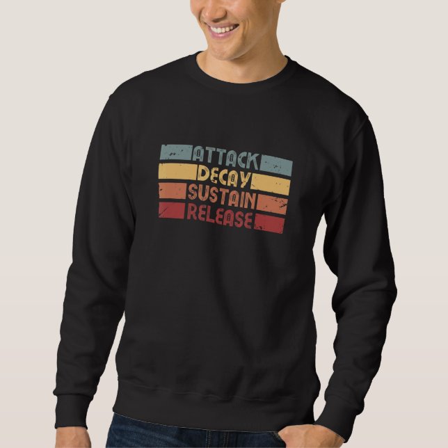 Adsr Synth Synthesizer Retro Music Sweatshirt (Vorderseite)