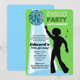 Adult Birthday Disco Party Einladungen Lime Green
