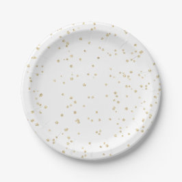 Adult Birthday Gold Glitzer Pappteller